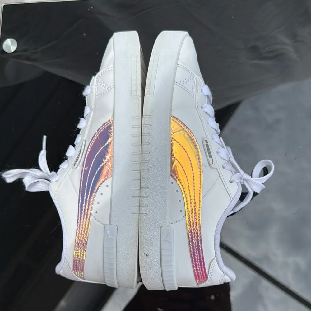 Puma Kids Sneakers White with Pink Accents - Picture 4 of 6